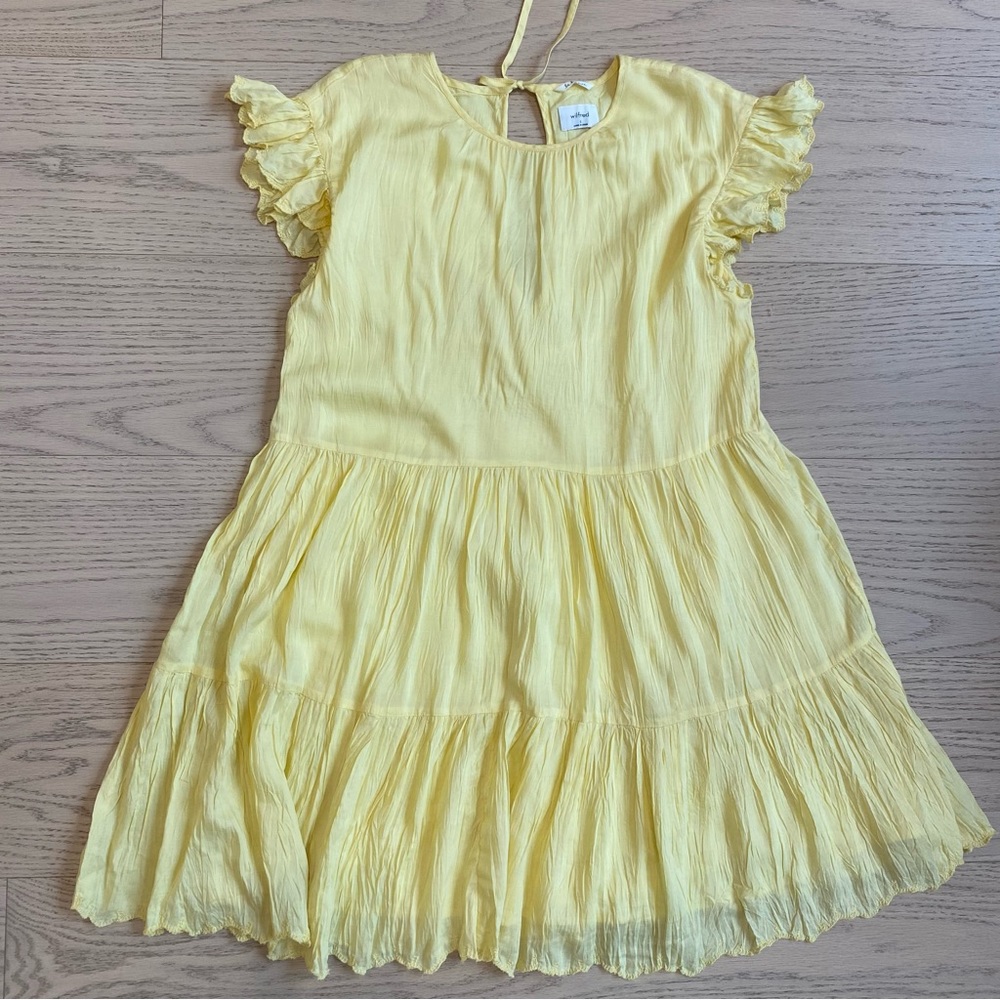 Wilfred Tiered Babydoll Sidonie Dress, Buttercup Yellow, Mini, Summer, Women's S